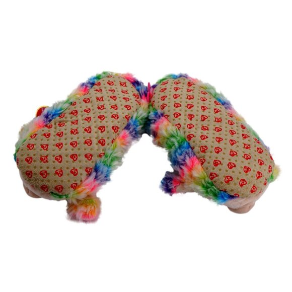 Ty Rainbow Poodle Slippers, Size Medium 4-6 - Picture 2 of 2